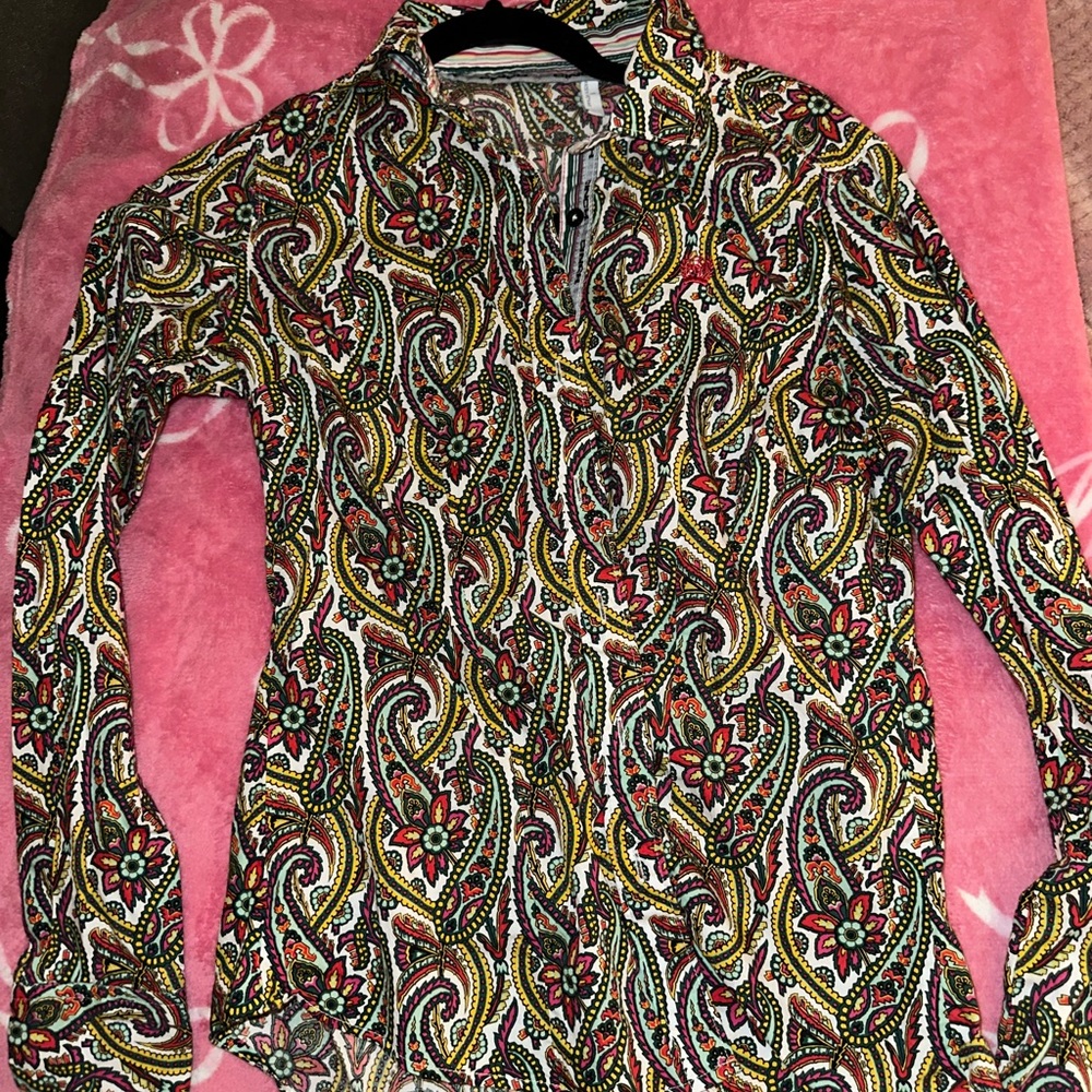 Cinch Multicolor Paisley Button Down Shirt